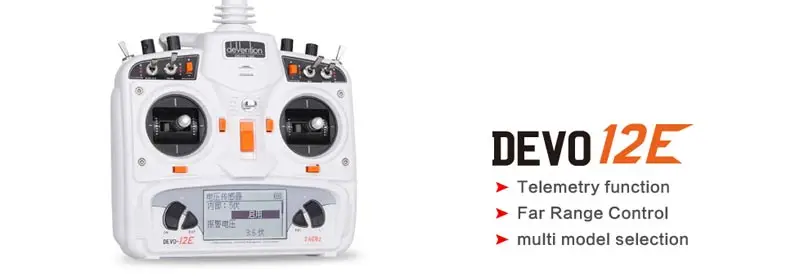 Walkera DEVO 12E 2,4G 12CH Радиоуправляемый передатчик для Walkera QR X350 PRO FPV RC Квадрокоптер вертолет