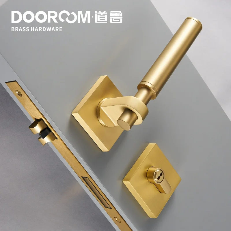 Набор латунных дверных рычагов Dooroom современный интерьер двойной деревянный