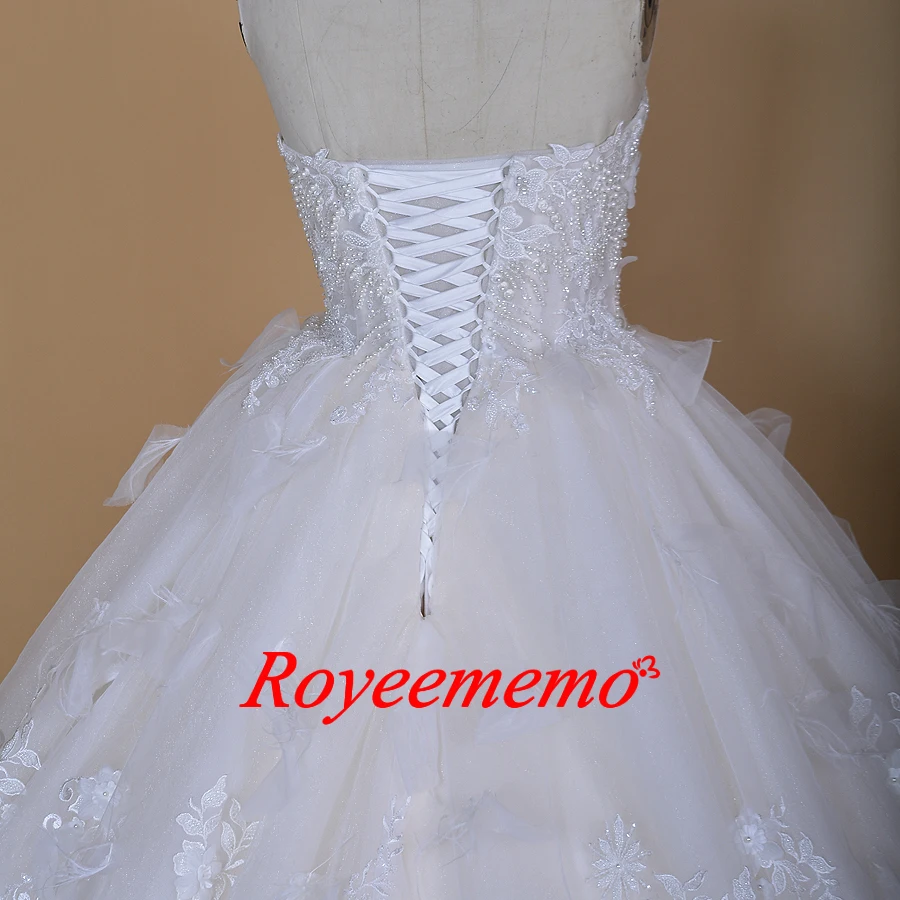 Дизайн Роскошные свадебные платья Vestidos de Noivas платье невесты на заказ свадебные gowng юбка с блестками 3D цветок платье