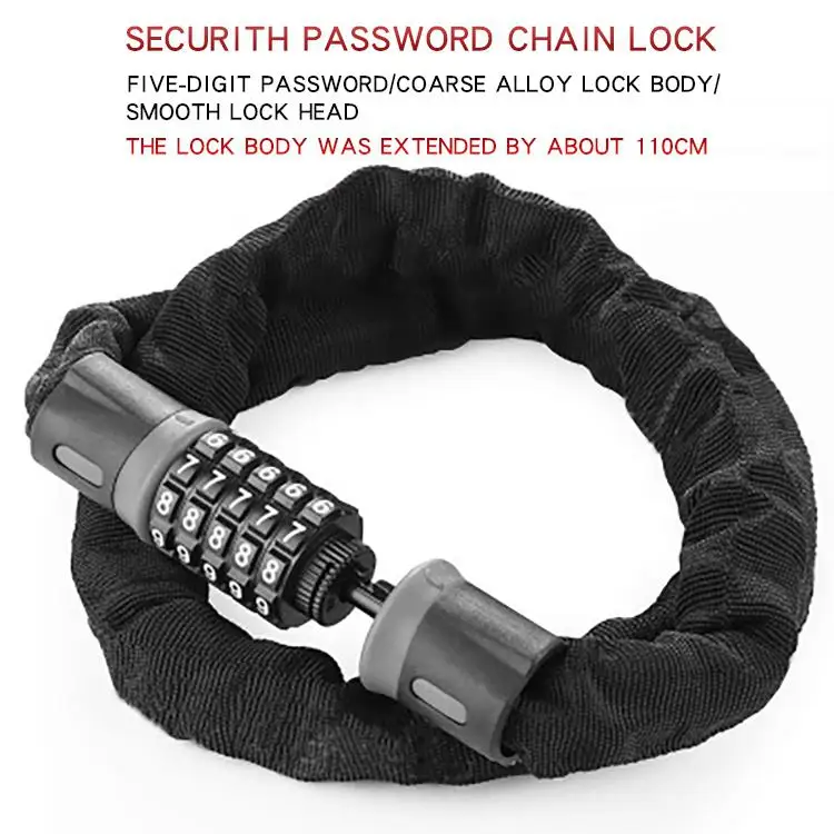 

Bicycle Anti-theft Chain Lock Carbon Steel Security Key Lock for Electric Motorcycle Bicycles