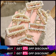 Жемчужные заколки для волос для женщин и девочек, заколки для волос, элегантные хрустальные шпильки для волос, головные уборы, инструмент для укладки волос, заколки для волос для свадьбы