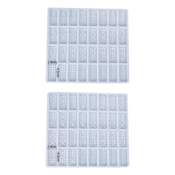 

Crystal Epoxy Resin Game Toy Mold Dominoes Casting Silicone Mould DIY Crafts Polymer Clay Jewelry Making Tools