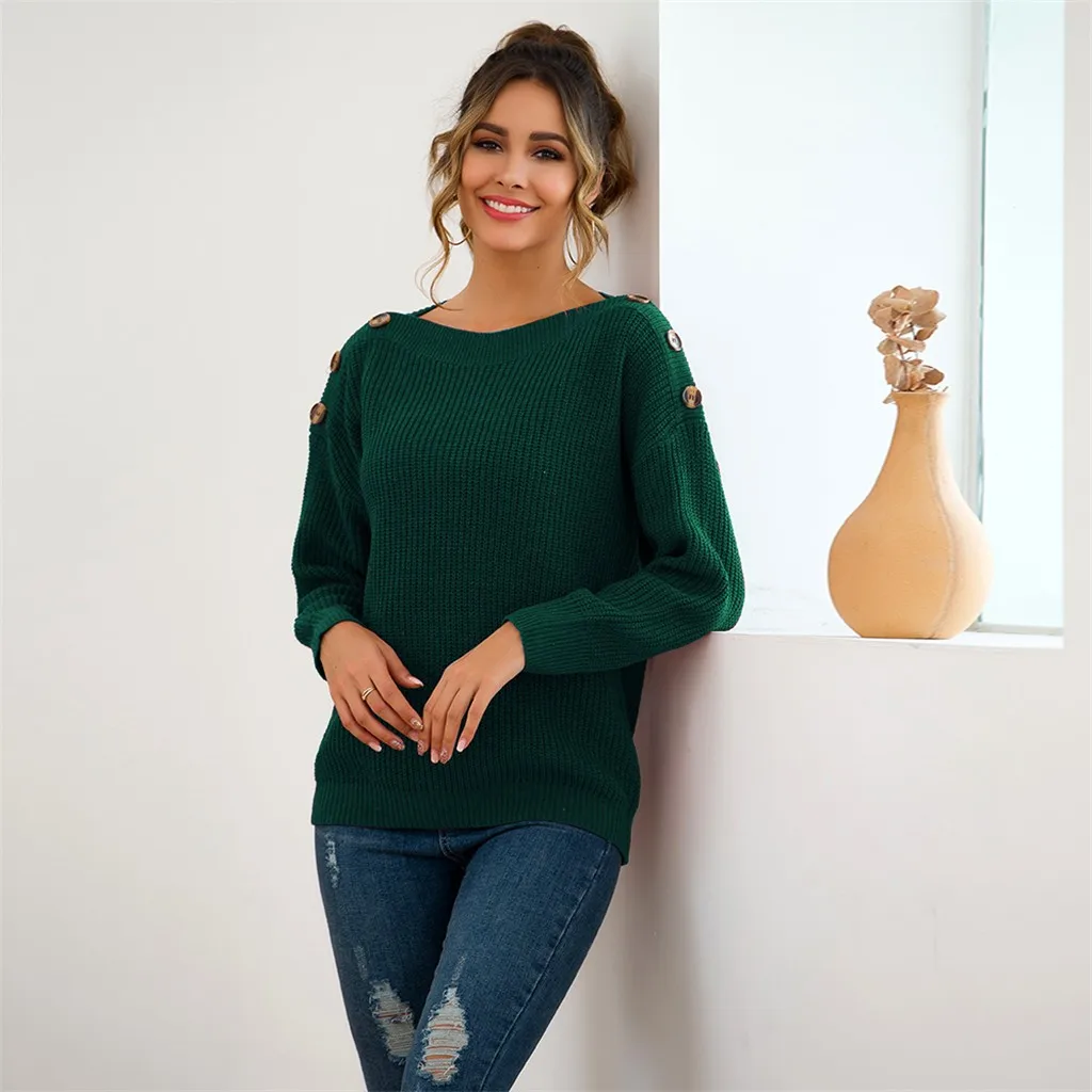 SAGACE свитер, Модный женский пуловер, вязаный свитер, блуза высокого качества, повседневный женский свитер с длинным рукавом и круглым вырезом, топы