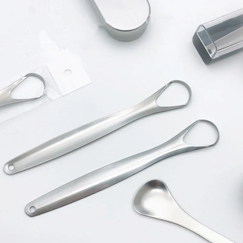 

1PC Useful Tongue Scraper Stainless Steel Oral Tongue Cleaner Medical Mouth Brush Reusable Fresh Breath Maker