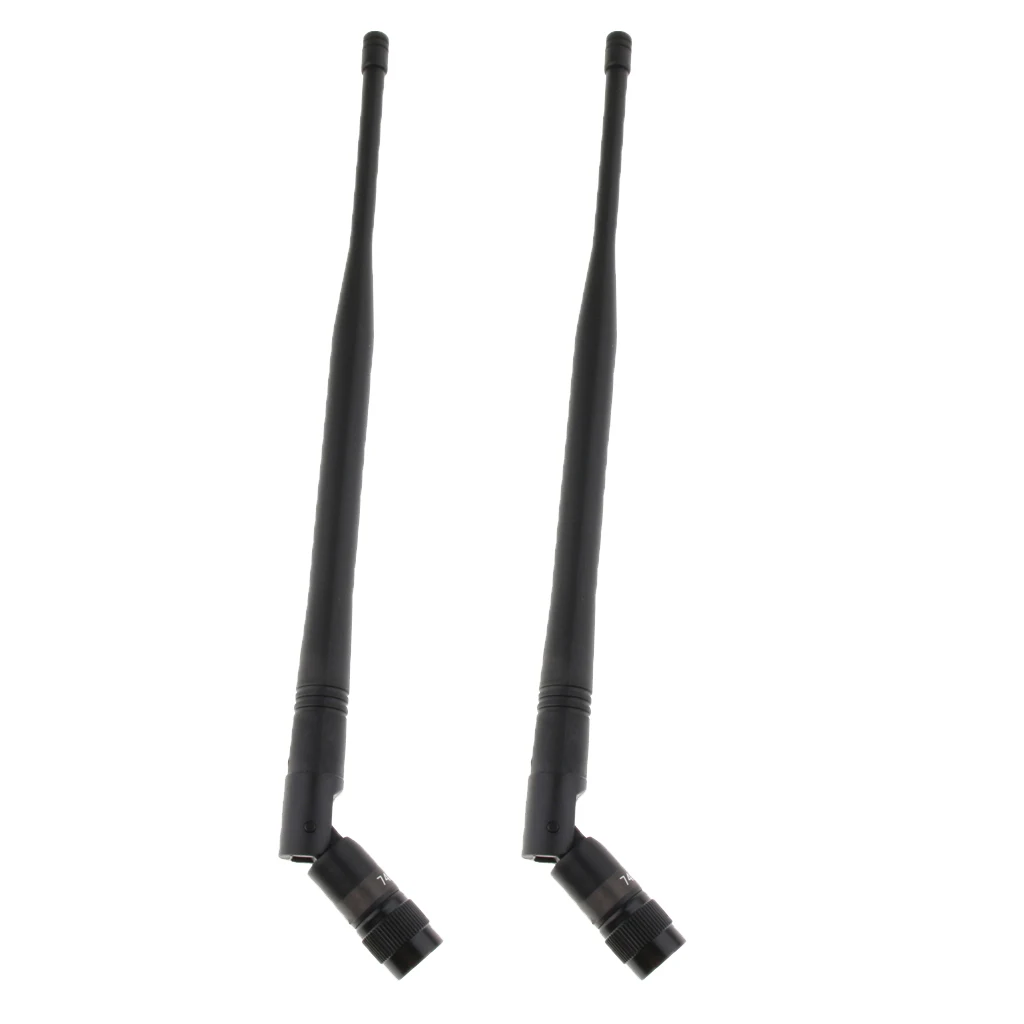 2 Pieces Plastic TNC/BNC UHF Microphone Antenna Connector Signal Line