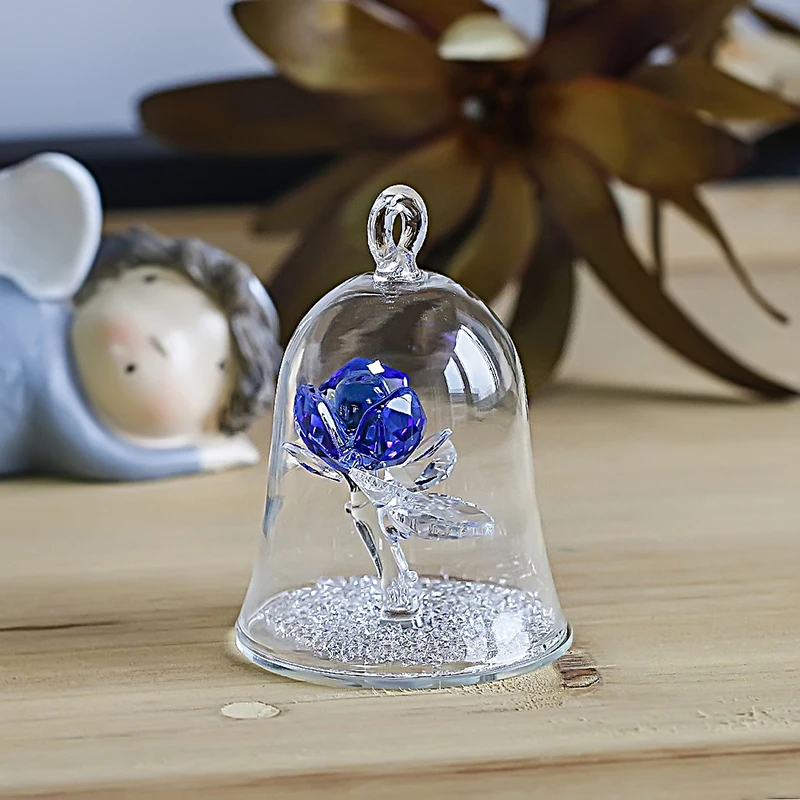 H&D 12 видов стилей Кристалл синий букет цветы статуэтки сны орнамент Paperweighet сувенир коллекционный подарок домашний Свадебный декор