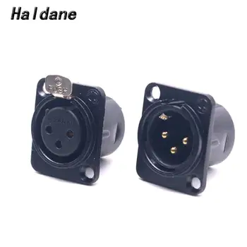 

Haldane 4pcs HIFI Gold plated XLR Female Socket Phono Chassis Female For CD Amplifier