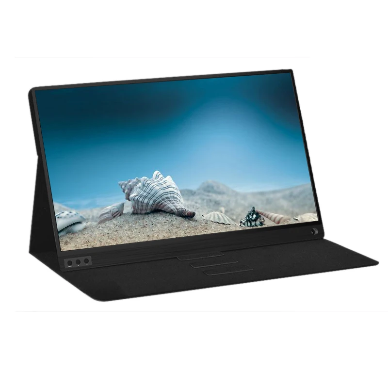 P15A Portable Monitor 1920X1080 HD IPS 15.6-Inch Display Computer LED with Leather Case for PS4/Xbox/Phone/Gaming/Camera | Электроника