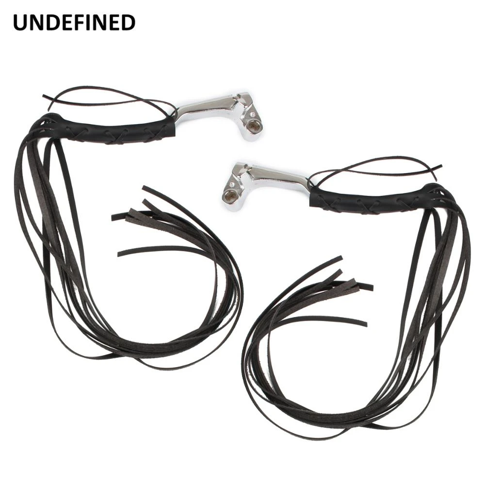 Motorcycle Brake Lever Vintage Leather Cover Clutch Grip Fringe Tassels