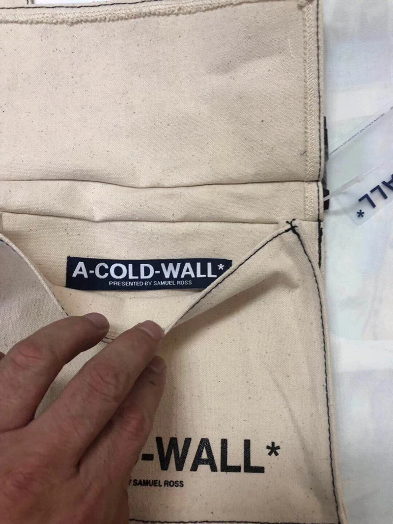 A-COLD-WALL одно плечо через плечо Холщовая Сумка 19SS для мужчин и женщин уличный тренд ACW Мульти Карманный диагональный крест сумка 4