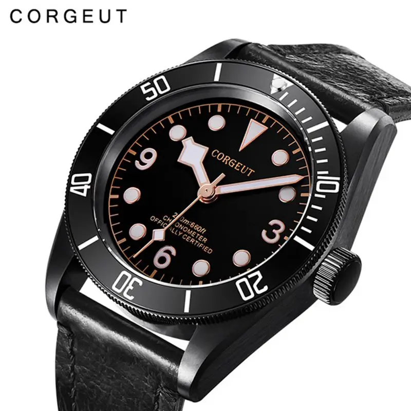 Corgeut мужские часы лучший бренд класса люкс автоматические механические PVD водонепроницаемые мужские часы для плавания мужские s наручные часы Relogio Masculino - Цвет: NO2
