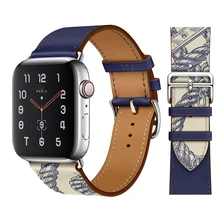 

Genuine Leather strap For Apple watch band 44mm 40mm 42mm 38mm correa wrist watchband belt bracelet for iWatch series 6 3 4 5 se