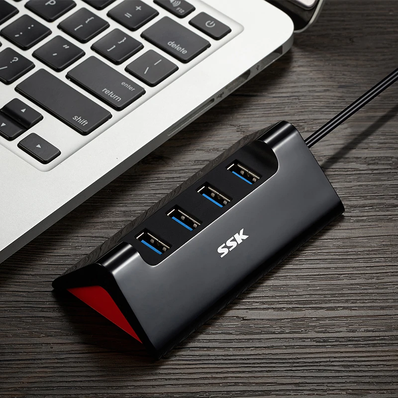 SSK usb-хаб 3,0 Мульти USB 3,0/2,0 высокоскоростной разветвитель 4 порта usb-хаб для ПК планшета ноутбука коврик для мыши аксессуар устройство для чтения карт SD TF