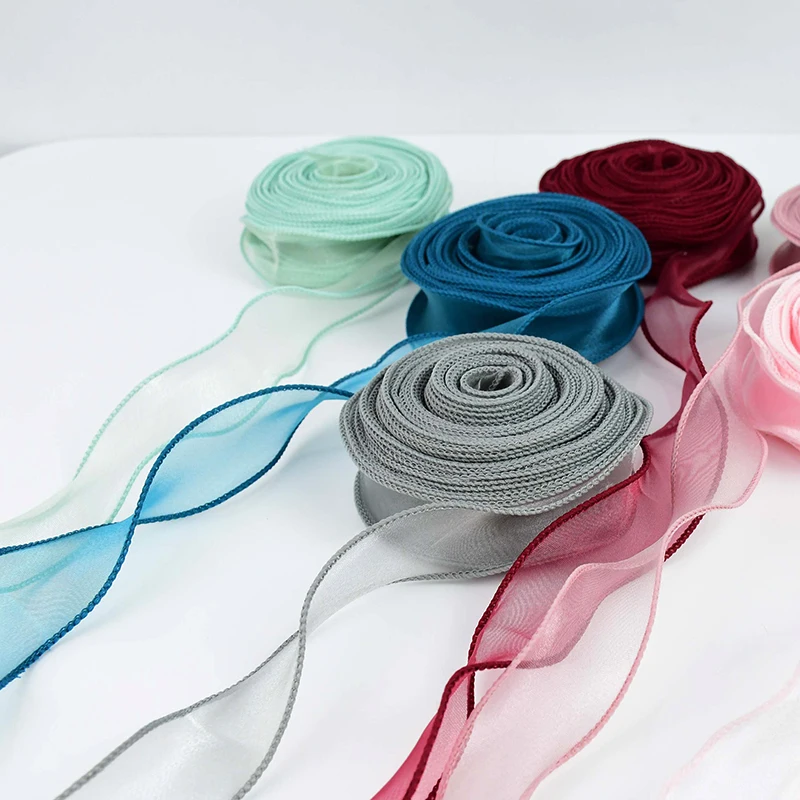 5/10 Ribbon Pull Bows Flower Wedding Decoration Gift Wrap Width Size 12-50mm DIY 