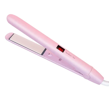 

Professional Hair Straightener Curler Flat Iron LCD Display Negative Lon Wand Straightening Ionic Curling Corrugation Crimper
