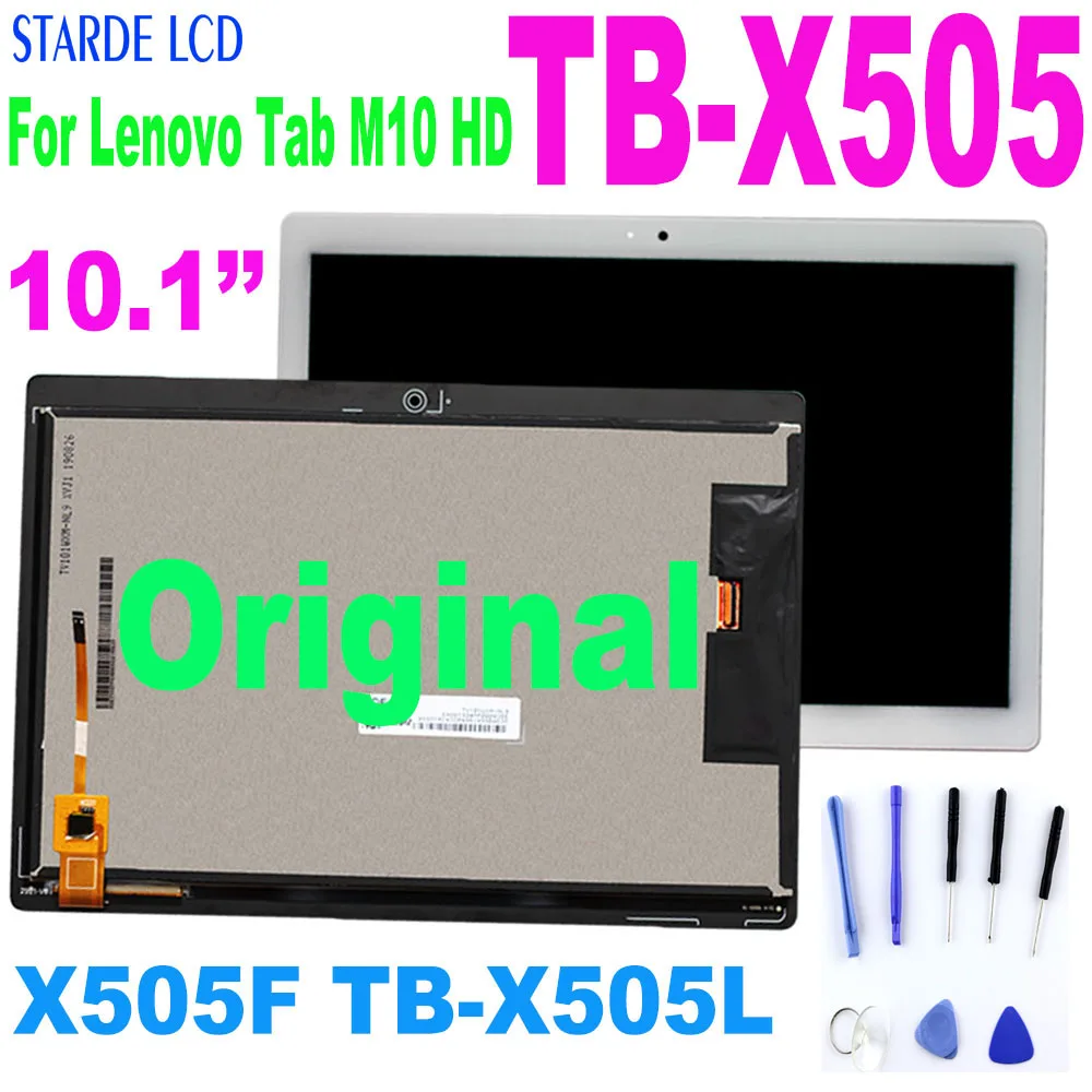 Kit de réparation complet pour écran tactile Lenovo Tab M10 TB-X505F 10,1  TB-X505 LCD de rechange TB-X505L TB-X505X Matrix avec outils : :  Informatique