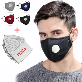 

pm25 filter Respirator Face Masks Haze Anti Pollution Air Purifying Reusable Dust Mask Filters Easy Breathe Washable Cotton Mask