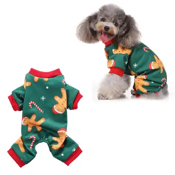 

Christmas Pet Clothes Dog Pajamas Jumpsuit Christmas Costume Cute Cartoon Clothes Shirt Xmas Apparel For Kitten Dogs