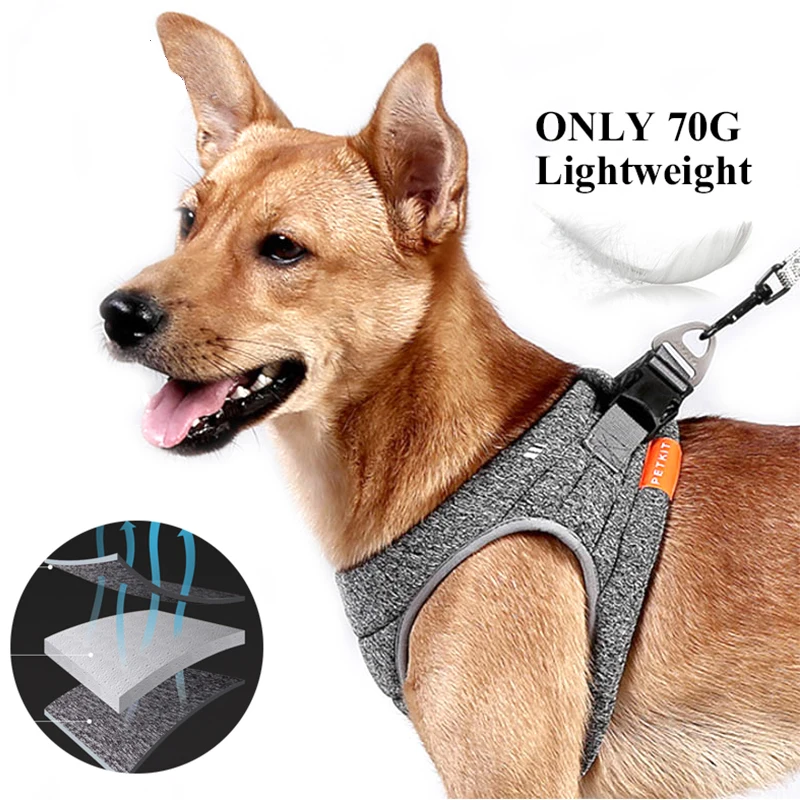 Dog Harness Pet Adjustable Reflective Lightweight Breathable Comfortable Vest Walking Lead Leash Puppy Small Medium Dog Harness