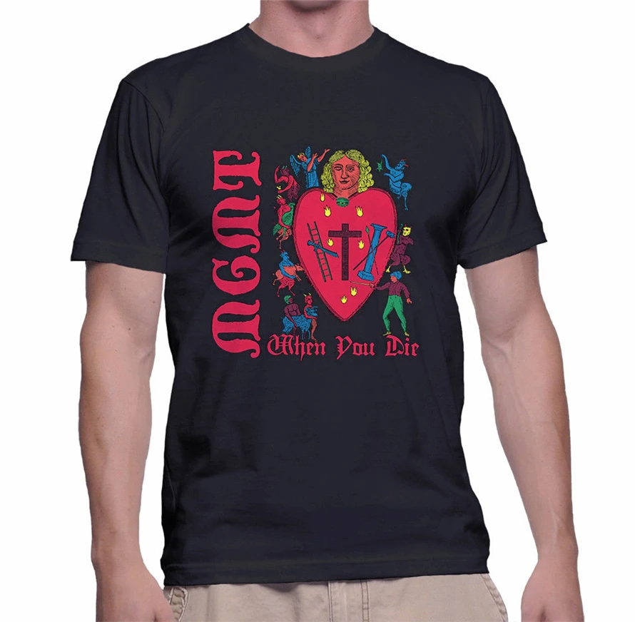 Mgmt когда вы умрете мужские футболки Размер S M L Xl 2Xl черный цвет Homme плюс размер