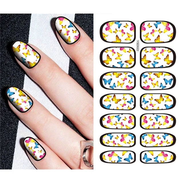 Nail Stickers For Nails Sliders 3D Color Water Transfer Nail Sticker Creativity Decoration Art Necklace Pattern Dreamcatcher YSD022