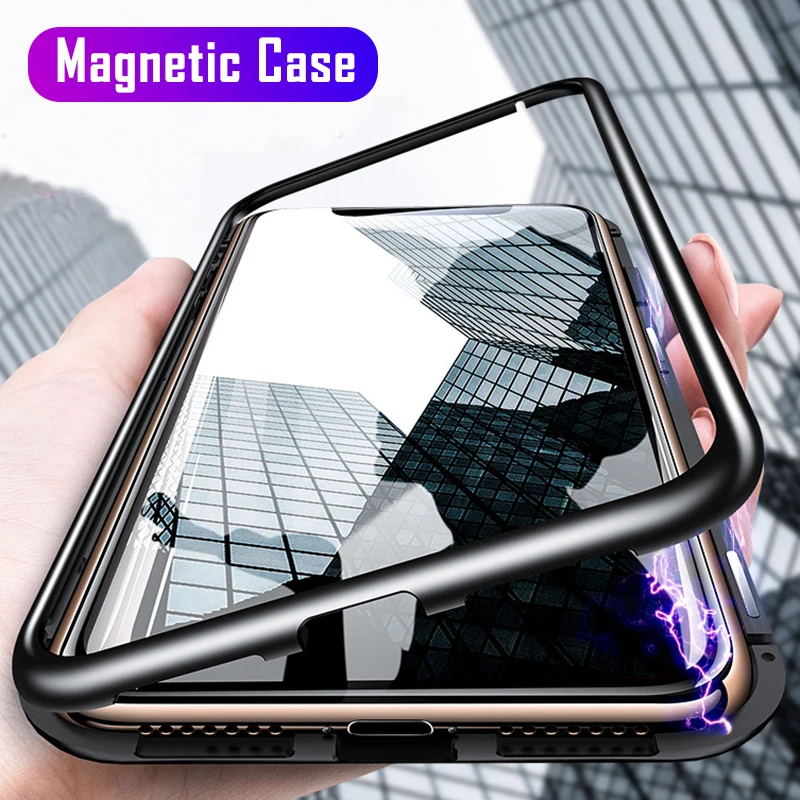 Магнитный металлический чехол для Samsung Galaxy S20 S10 S8 S9 Plus Lite S7 Edge Note 8 9 10 A50 A51 A70 A71 A50S