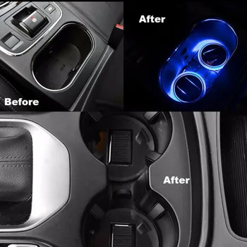 

Interior Cup holder light Accessories 2pcs Solar Decoration Atmosphere