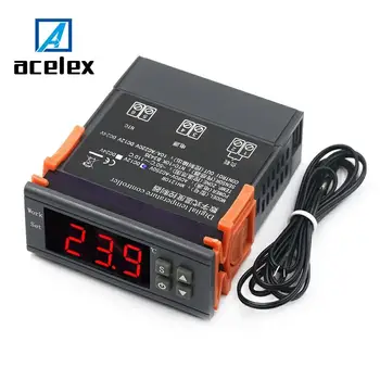 

MH-1210W/Ultra-wide voltage microcomputer intelligent digital display thermostat Wide voltage rangeDC12 24V AC90-250V