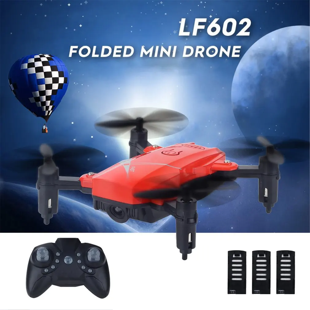 LF602 Мини RC 2,4G складной RC Квадрокоптер с удержанием высоты один ключ возврат 3D флипс подарок 3 батареи