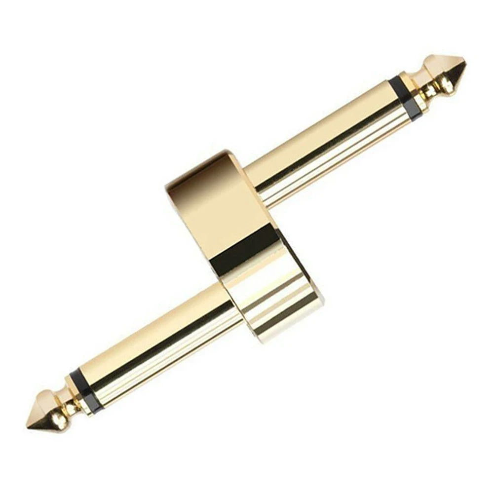 

6.35mm Double Head Adapter Straight Plug Audio Patch Effect Guitar Pedal Connector Accessories Instrument Metal Music Coupler