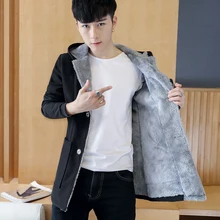 Тонкий Тренч, мужской толстый Тренч с капюшоном, Мужская теплая и морозостойкая Модная Повседневная ветровка, куртка большого размера