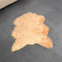 Коричневый мягкий шерстяной ковер, Чехол для стула, для спальни, гостиной, коврик для пола, теплый Пушистый Ковер, сиденье, текстиль, меховые коврики, 100*75 см