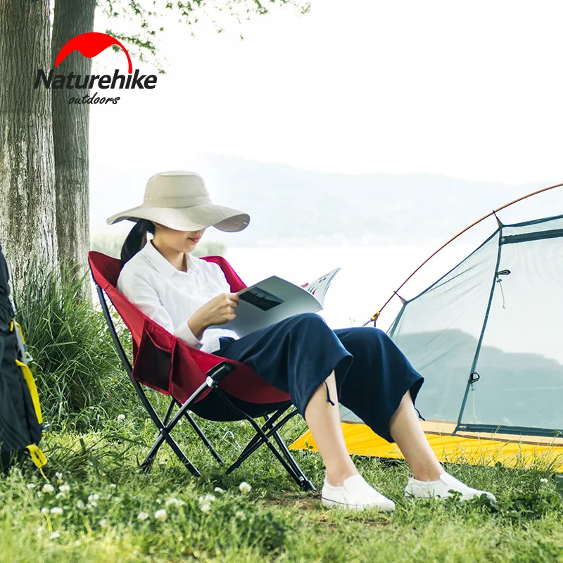Стул Naturehike для рыбалки на открытом воздухе легкий пляжный стул красного и