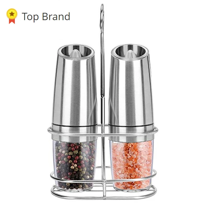 Kitchen Electric Pepper Mill Stainless Steel Grinder Salt Spice Tall Power Gravity Battery and Shakers | Дом и сад