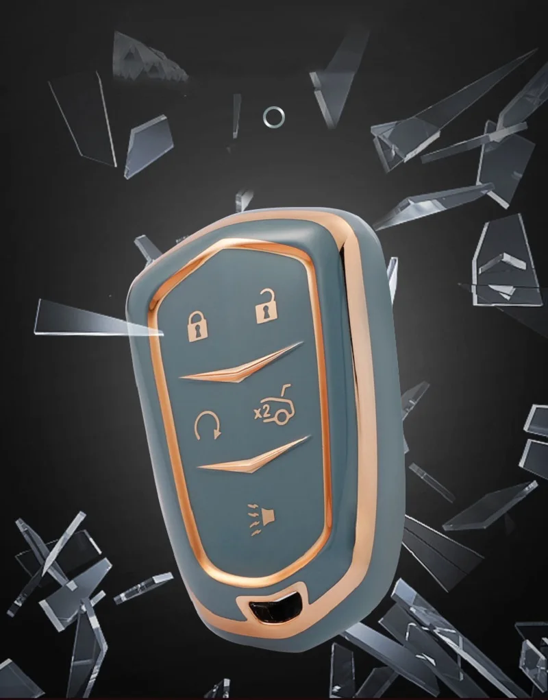 Copertura della cassa chiave dell'automobile per Cadillac ATS-L XTS XT5 CTS CT6 copertura chiave dell'automobile ATS 28T SRX Escalade 2015 Car Styling portachiavi accessori - H22a146c45198451db69a1f0488076bfa7