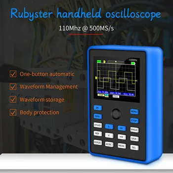 

Digital Oscilloscope 2.4 inch Display 500MS/s Sampling Rate 110MHz Analog Bandwidth CLH@8