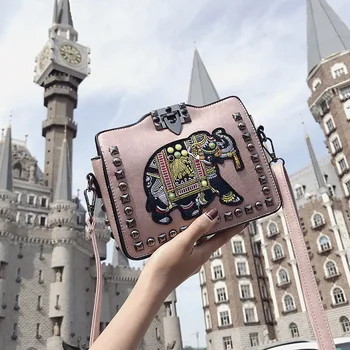

Bag Women 2020 Creative Single Shoulder Bag Fashion Embroidery Elephant Messenger Bag Fashion Personality Trend Bag