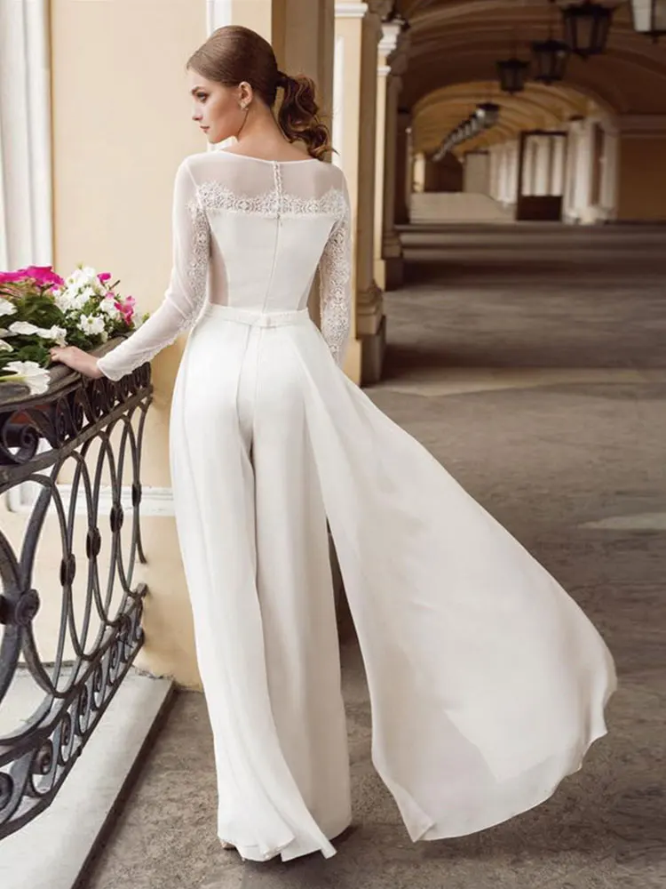 Elegant Simple Wedding Jumpsuit For 