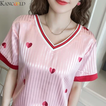 

KANCOOLD High Quality Short Sleeve Pajamas Women Sexy Lingerie Nightwear Short Sleeve Sleepwear Short Sleepwear Set Hot Sale