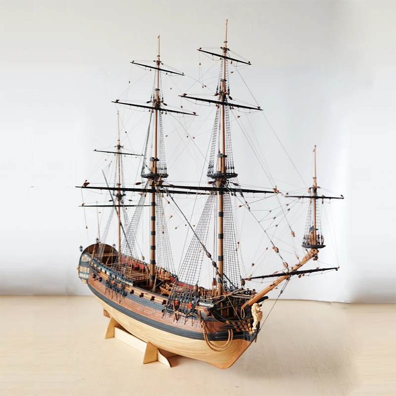 1/96 Sailing Ship Model Kit Wooden Sailing Ship Assembled Model Wood