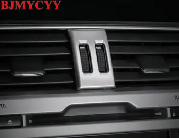 

BJMYCYY Car-styling air conditioning outlet adjustment knob stainless steel decorative frame for Toyota Prado 2700 2010-2018