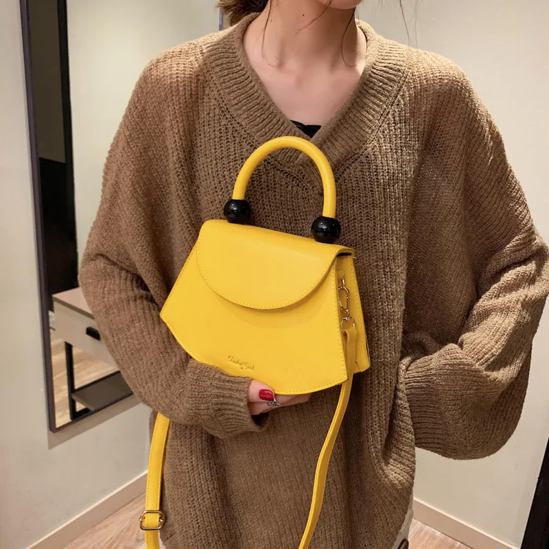 

JIULIN 2019 new horseshoe bag retro semicircle small square bag round beads Buddha series shoulder slung women's bag
