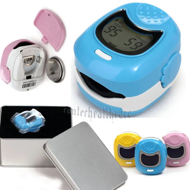 

Contec Pediatric Baby Heart Rate Children Fingertip Pulse Oxygen Blood SPO2 pediatric Oximeter Monitor Oximetro Home CMS50QA