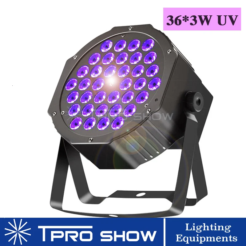 Черный свет УФ диско шар Dmx512 светодиодный Par свет мини-освещение для сцены Эффект Ultravioltet проектор для дома вечерние статические стробоскоп УФ
