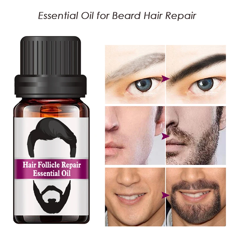Новое восстанавливающее масло волосяного фолликула для мужчин, стильное масло для усов, рост волос бороды, уход за волосами для бровей, увлажняющее разглаживание, 10 мл