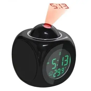 

New LCD Projection Voice Talking Alarm Clock Backlight Electronic Digital Projector Watch Desk Temperature Display