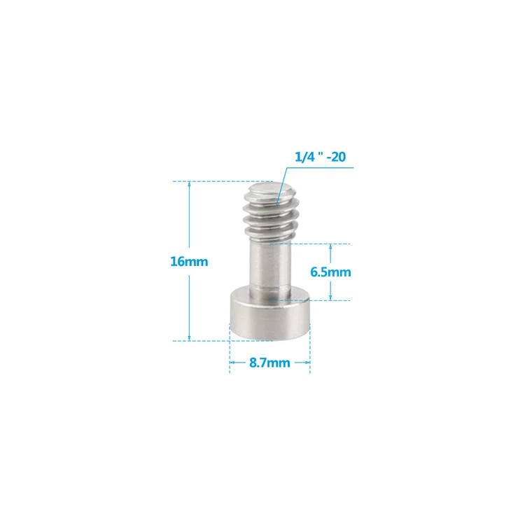 5 Pieces Standard Thread Screw Adapter With 1/4"-20 Male Threading & Hexagon Soc