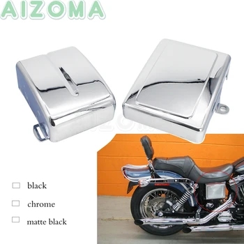 

Left Right Battery Side Cover Guards Protector For Harley Dyna 2012-2017 Fat Street Bob Low Rider Super Wide Glide S FXD FLD