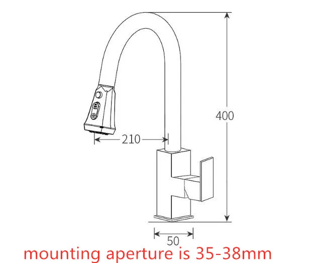 Kitchen Faucets Single Handle Pull Brass Black Silver Filter Deck Mounted Mixer Tap