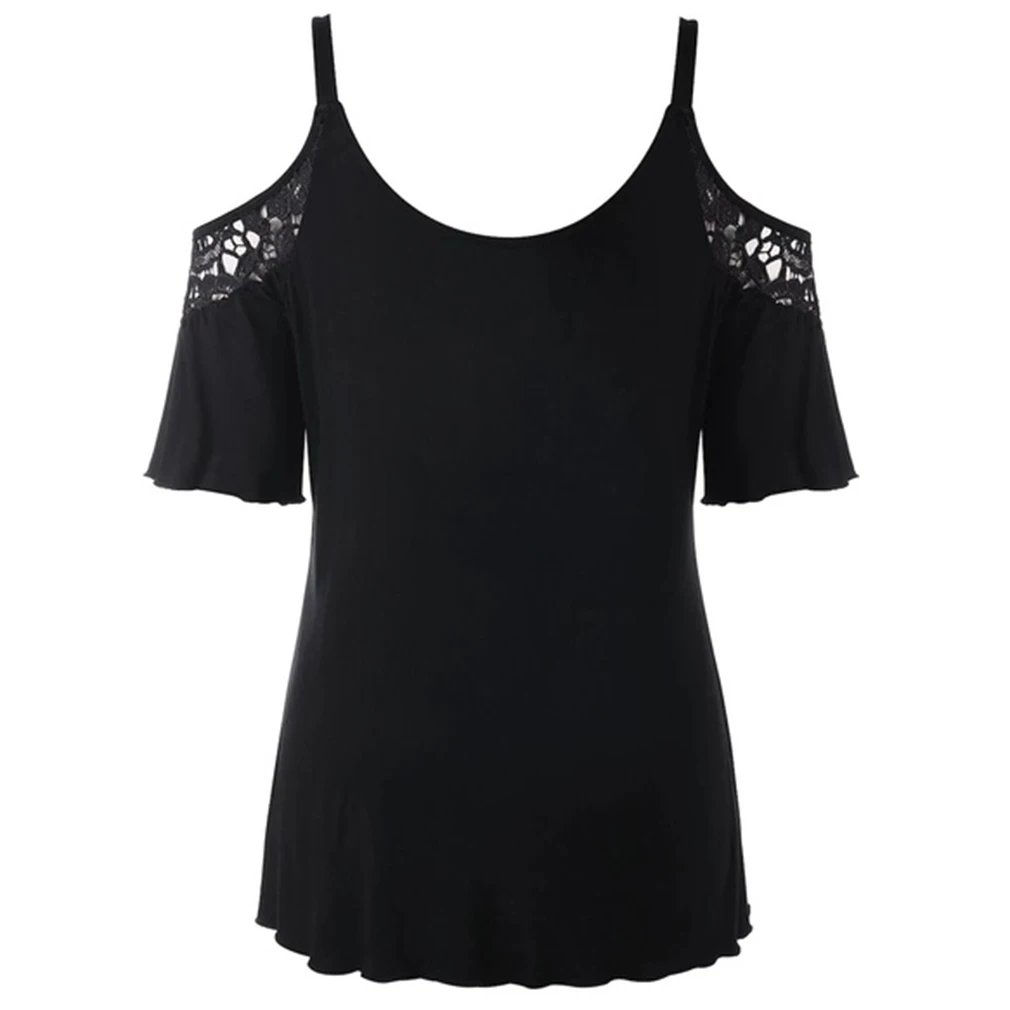 Модные летние Cami женские сексуальные без рукавов чистый цвет полые Camis в стиле пэчворк, с кружевом Клубные вечерние топы Camisole - Цвет: black